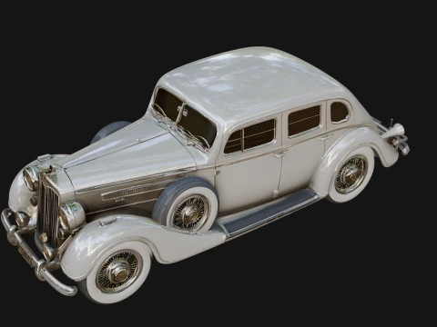 Vintage Sedan Car Model Design 1 - 3D Print Model 3D Print Model