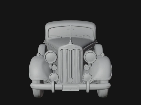 Vintage Sedan Car Model Design 1 - 3D Print Model 3D Print Model