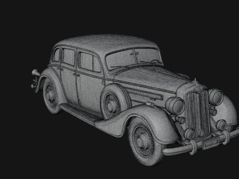 Vintage Sedan Car Model Design 1 - 3D Print Model 3D Print Model