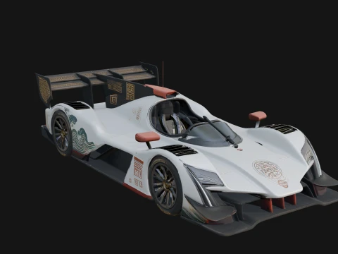 Endurance Prototype Race Car Model Design 1 - 3D Print Model Model do druku 3D