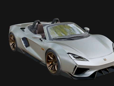 Roadster Supercar Model Design 1 - 3D Print Model 3D Print Model