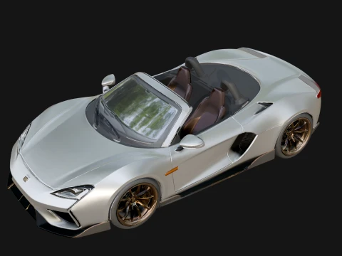 Roadster Supercar Model Design 1 - 3D Print Model 3D Print Model