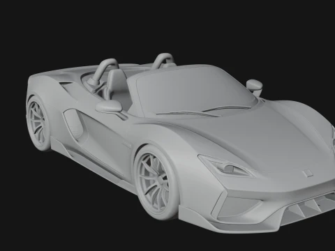 Roadster Supercar Model Design 1 - 3D Print Model 3D Print Model