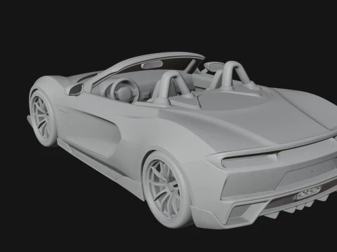 Roadster Supercar Model Design 1 - 3D Print Model 3D Print Model