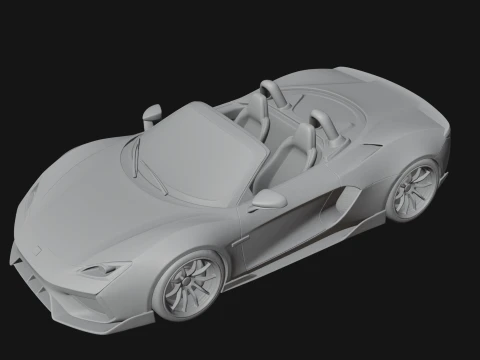 Roadster Supercar Model Design 1 - 3D Print Model 3D Print Model