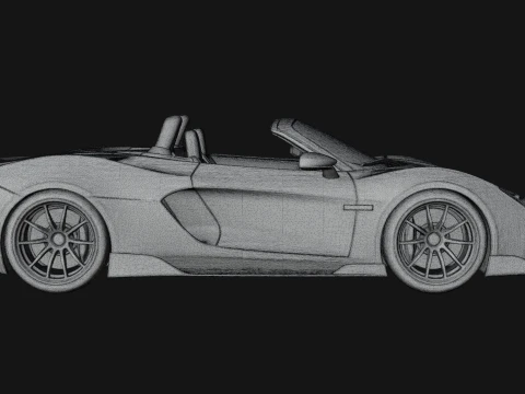 Roadster Supercar Model Design 1 - 3D Print Model 3D Print Model