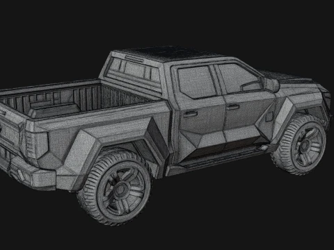 Off Road Pickup Truck Model Design 3 - 3D Print Model 3D Print Model