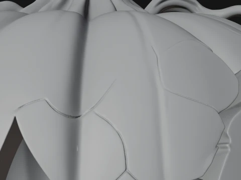 Carved Pumpkin Lantern Statue Design 1 - 3D Print Model 3Dプリントモデル