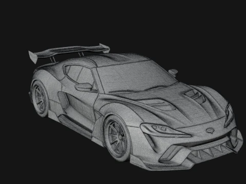Racing Sports Car Model Design 5 - 3D Print Model 3D Print Model