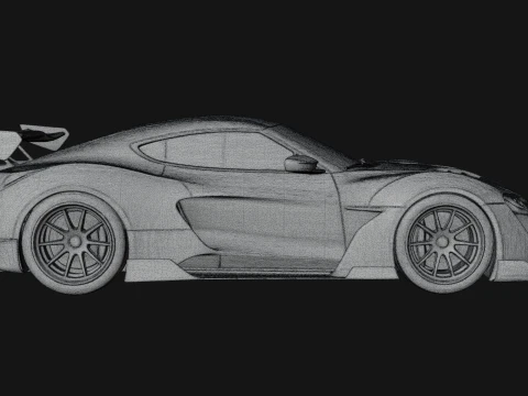 Racing Sports Car Model Design 5 - 3D Print Model 3D Print Model