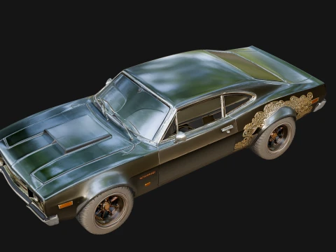 Classic Muscle Car Model Design 6 - 3D Print Model 3D Print Model