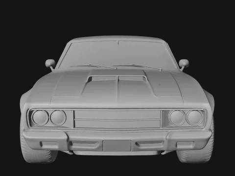 Classic Muscle Car Model Design 6 - 3D Print Model 3D Print Model
