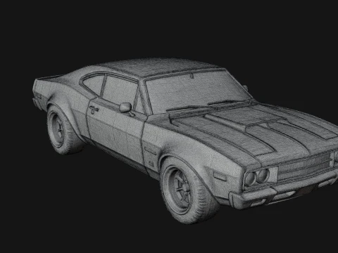 Classic Muscle Car Model Design 6 - 3D Print Model 3D Print Model