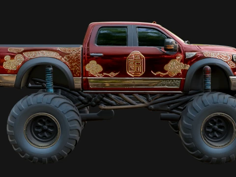 Monster Truck Model Design 6 - 3D Print Model 3D printmodel