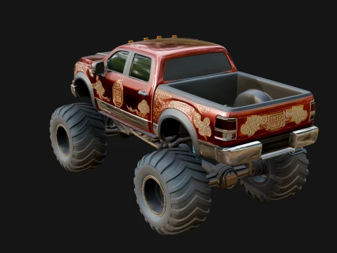 Monster Truck Model Design 6 - 3D Print Model 3D printmodel