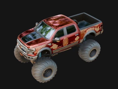 Monster Truck Model Design 6 - 3D Print Model 3D printmodel