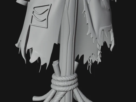 Pumpkin Scarecrow Statue Design 7 - 3D Print Model 3D Print Model