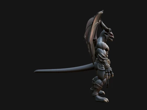 Winged Dragon Demon Statue Design 6 - 3D Print Model 3D Print Model