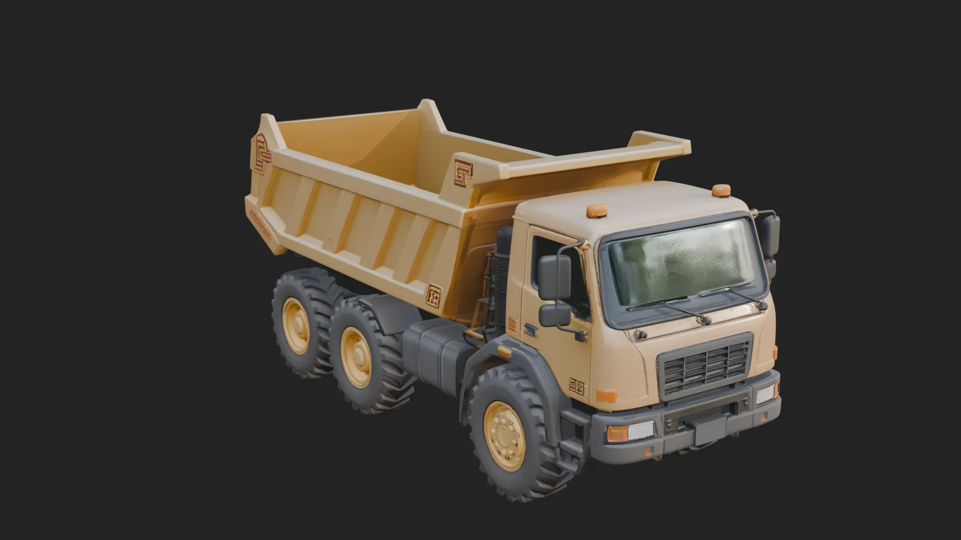 Dump Truck Model Design 4 - 3D Print Model 3D Print Model .c4d .max .obj .3ds .fbx .stl .blend 