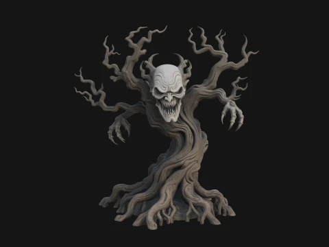 Gnarled Tree Creature Statue Design 2 - 3D Print Model 3D Print Model