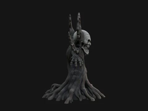 Gnarled Tree Creature Statue Design 2 - 3D Print Model 3D Print Model