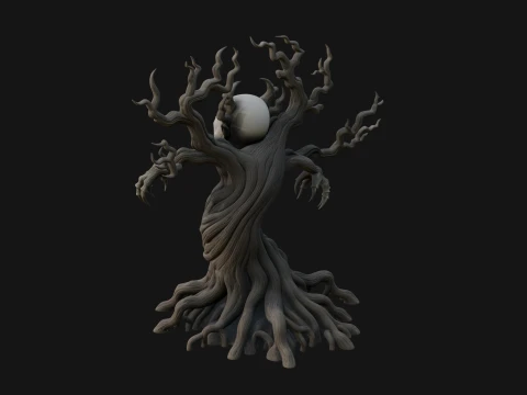 Gnarled Tree Creature Statue Design 2 - 3D Print Model 3D Print Model