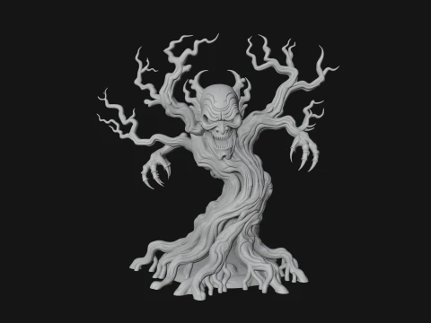 Gnarled Tree Creature Statue Design 2 - 3D Print Model 3D Print Model