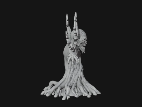 Gnarled Tree Creature Statue Design 2 - 3D Print Model 3D Print Model