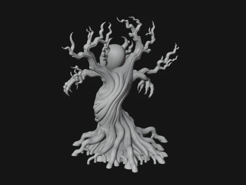 Gnarled Tree Creature Statue Design 2 - 3D Print Model 3D Print Model