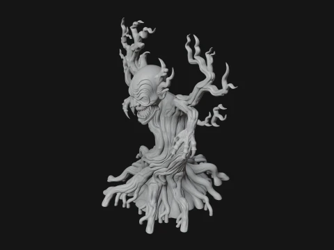 Gnarled Tree Creature Statue Design 2 - 3D Print Model 3D Print Model