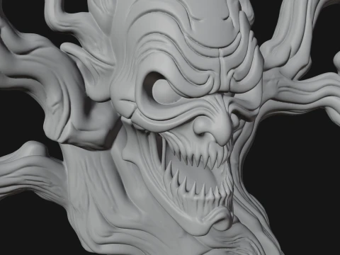 Gnarled Tree Creature Statue Design 2 - 3D Print Model 3D Print Model