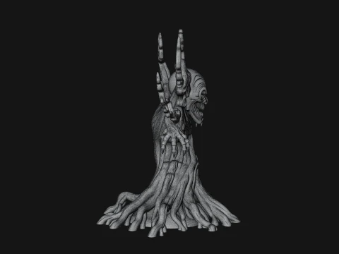 Gnarled Tree Creature Statue Design 2 - 3D Print Model 3D Print Model