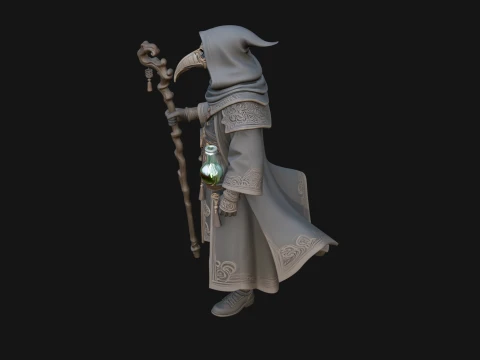 Plague Doctor Statue Design 1 - 3D Print Model 3D Print Model