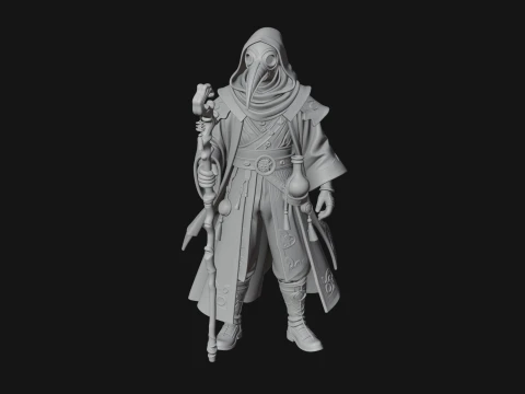 Plague Doctor Statue Design 1 - 3D Print Model 3D Print Model