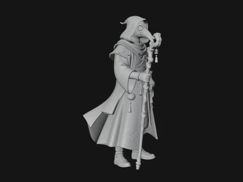 Plague Doctor Statue Design 1 - 3D Print Model 3D Print Model