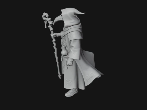 Plague Doctor Statue Design 1 - 3D Print Model 3D Print Model