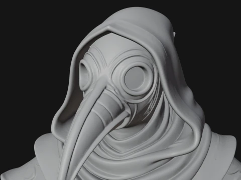 Plague Doctor Statue Design 1 - 3D Print Model 3D Print Model