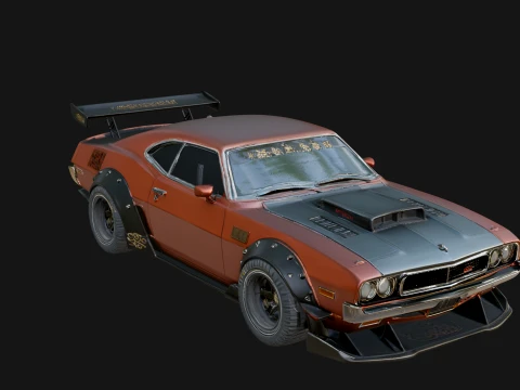 Classic Muscle Car Model Design 7 - 3D Print Model 3Dプリントモデル