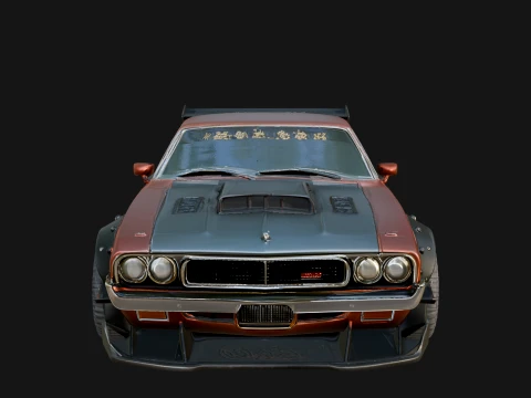 Classic Muscle Car Model Design 7 - 3D Print Model 3Dプリントモデル