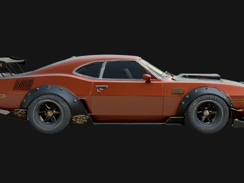 Classic Muscle Car Model Design 7 - 3D Print Model 3Dプリントモデル