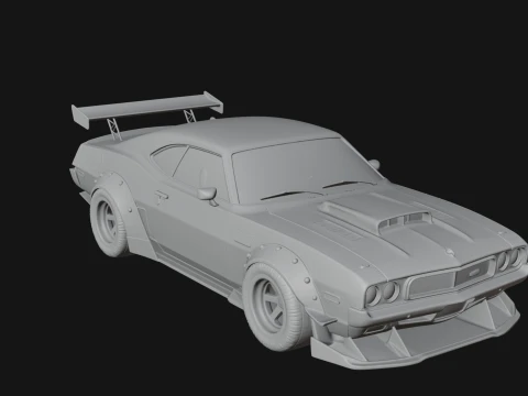 Classic Muscle Car Model Design 7 - 3D Print Model 3Dプリントモデル