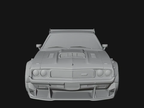 Classic Muscle Car Model Design 7 - 3D Print Model 3Dプリントモデル