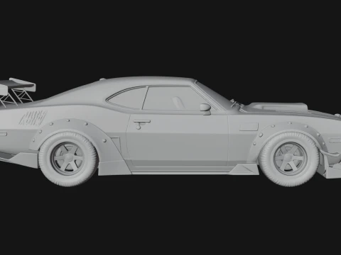 Classic Muscle Car Model Design 7 - 3D Print Model 3Dプリントモデル