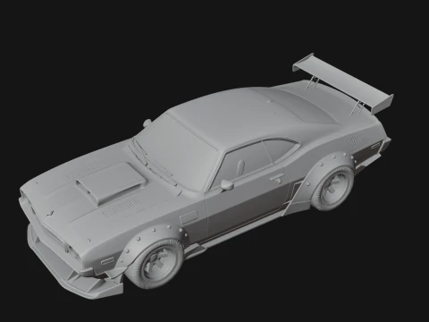 Classic Muscle Car Model Design 7 - 3D Print Model 3Dプリントモデル