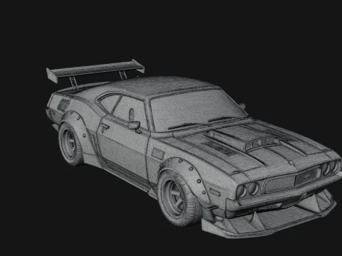 Classic Muscle Car Model Design 7 - 3D Print Model 3Dプリントモデル