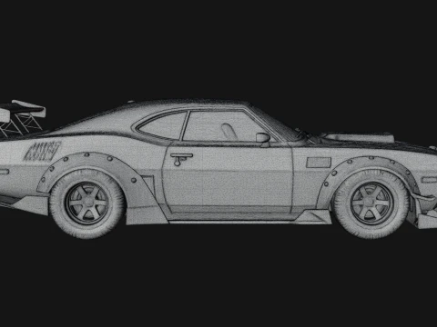 Classic Muscle Car Model Design 7 - 3D Print Model 3Dプリントモデル