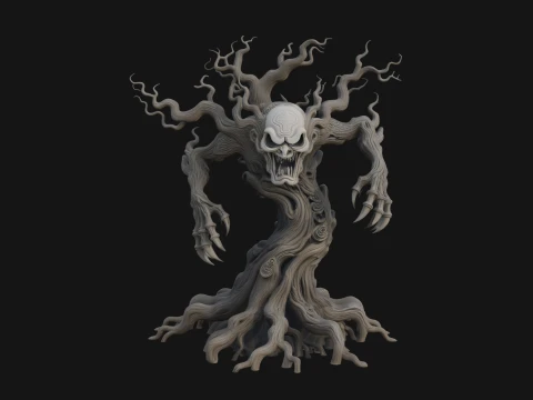 Gnarled Tree Creature Statue Design 3 - 3D Print Model 3D Print Model