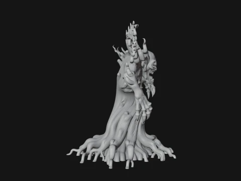 Gnarled Tree Creature Statue Design 3 - 3D Print Model 3D Print Model