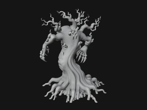 Gnarled Tree Creature Statue Design 3 - 3D Print Model 3D Print Model