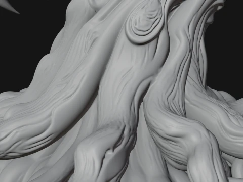 Gnarled Tree Creature Statue Design 3 - 3D Print Model 3D Print Model